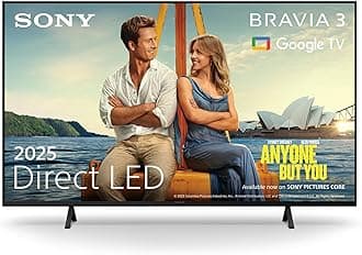 Sony BRAVIA 3 – Direct LED, X-Balanced Speaker, Dolby Vision/Atmos, IMAX Enhanced, Google TV (2025), Google Cast, Apple AirPlay 2, Eco Dashboard 2, Game Menu 2 – 50-inch