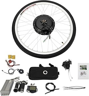 Electric Bike Conversion Kit, 48V 1000W 700C 28"/ 29" Front/Rear Wheel Electric Bicycle Hub Kit Dual Mode Controller w/LCD Display & PAS, 5-Speed Adjustment E-Bike Conversion Kit