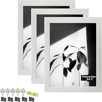 Art Street A4 Size Certificate, Document Photo frames Set Of 3 For Home Decoration, Living Room, Office Decoration (White, Size: 8" x 12")