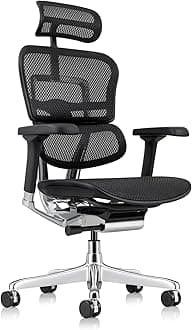 - Ergohuman Eurotech ME7ERG GEN2 High Back Mesh Office Chair with Tilt Tension Control, Tilt Lock, Back Angle, Back Height, Synchro Tilt, Seat Height, Seat Depth, and Arm Height Adjustments, Black