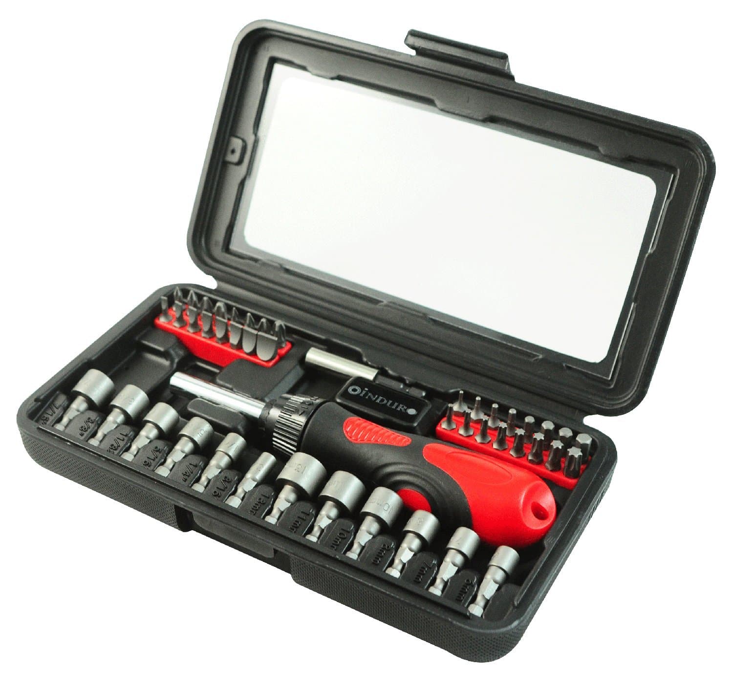 INDURO Screwdriver Set (Bits, Socket,Ratchet screwdriver, 46-Pieces)