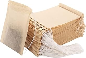 300 Pcs Tea Bags for Loose Tea, Disposable Tea Bags with Drawstring Unbleached Tea Filter Bags Empty Tea Bags for Loose Leaf Tea and Coffee (3.54 x 2.75 inch)