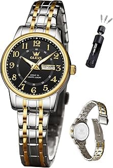 Women's Watches Luxury Diamond Arabic Dial Wrist Watch for Women with Date Waterproof Stainless Steel Quartz Ladies Watch