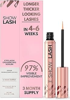 Show Lash - Premium Eyelash and Eyebrow Growth Enhancing Serum for Longer, Thicker, Gorgeous Lashes. The Most Powerful Lash Boosting Serum Without a Prescription. Clinically Proven.