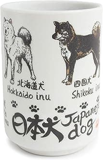 Mino ware Japanese Ceramics Sushi Yunomi Chawan Tea Cup Japanese Dog made in Japan (Japan Import) YAY079