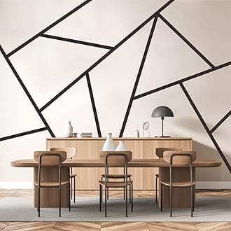 Striped Wall Decals Geometric Line Wall Decal Black Vinyl Walls Decals Modern Walls Stickers Removable Peel and Stick Wall Accent for Office Bedroom Living Room Art Murals Decor