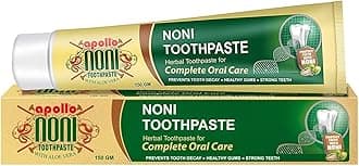 - Apollo Noni Fruit Toothpaste for Entire Family, Daily Oral Detox - Protect Enamels, Strengthens Gums, Reduce Plaque | 150gm