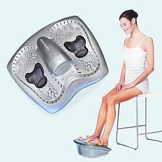- Osim Warm Air Foot Revitalizer Electric Shiatsu Foot Massager | Feet Heat Therapy, Deep Tissue Massager, Pain Relief, Kneading, Promotes Blood Circulation, Silver