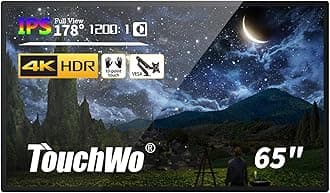 65 inch Interactive Touchscreen Monitor, Smart Board with 4K Display, Win-10 Electronic Whiteboard Touch Screen PC for Office and Classroom, Core i3 RAM 4G & ROM 128G