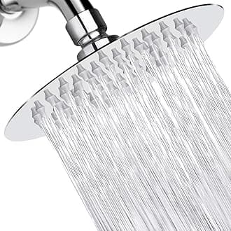 NearMoon Rain Shower Head, Ultra-Thin Design-Pressure Boosting, Awesome Some Experience, High Flow Stainless Steel Rainfall Head (6 Inch,Chrome Finish)