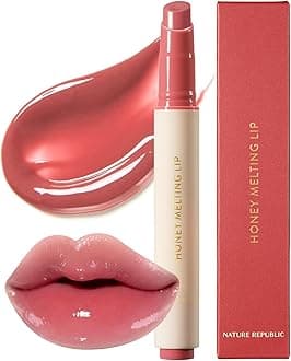 Nature Republic HONEY MELTING LIP (07 LYCHEE) SOFT LIP STICK, Hydrating Gloss, Moisturizing balms, Sheer tint, Shine & Glowy Finish, korean make up