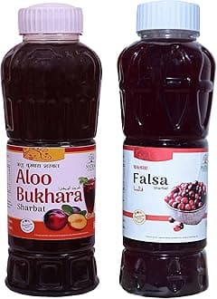 Natraj The Right Choice AlooBukhara & Falsa Sharbat 1500ml (Pack of 2 x 750ml) – A refreshing blend of plum and falsa, perfect for a cool, flavorful drink.