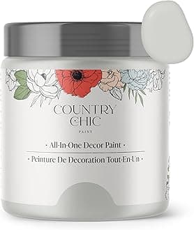Country Chic Paint Chalk Style - for Furniture, Home Decor, Crafts - Eco-Friendly - All-in-One - No Wax Needed (Lazy Linen [Light Grey], Sample (4 oz))