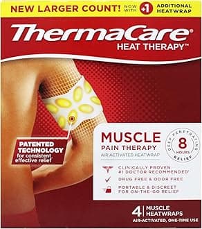 Thermacare Heatwraps Muscle Pain Therapy, Relieve Pain Associated with Muscle Aches, Muscle Spasms, and Cramps - 4 Count