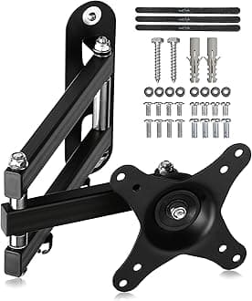 Suptek Articulating Arm TV LCD Monitor Wall Mount, Full Motion Tilt Swivel and Rotate for Most 15 17 19 20 22 23 24 26 27 LED TV Flat Panel Screen with VESA 100, 75 LCD Displays MA2720