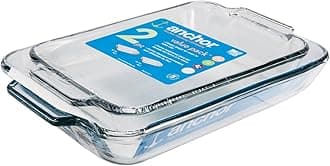 Anchor Hocking Glass Baking Dishes for Oven, 2 Piece Set (2 Qt & 3 Qt Glass Casserole Dishes)