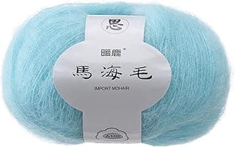 Mohair Wool Ball,Warm Knitting Yarn Soft Mohair Knitting Wool Yarn DIY Shawl Scarf Crochet Thread Supplies (G)
