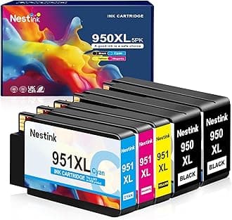 950XL 951XL Combo Compatible for HP 950 XL 951 XL Ink Cartridge Replacement for HP OfficeJet Pro 8600 8610 8620 8100 8630 8660 8640 8615 76DW 251DW (2 Black, 1 Cyan, 1 Magenta, 1 Yellow)
