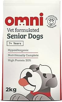 OMNI Hypoallergenic Dog Food for Senior Dogs 2kg - Protein-Rich Dry Kibble, Made in the UK with Natural Ingredients, Backed by Vets, Supported By Science, Dragons’ Den Winners