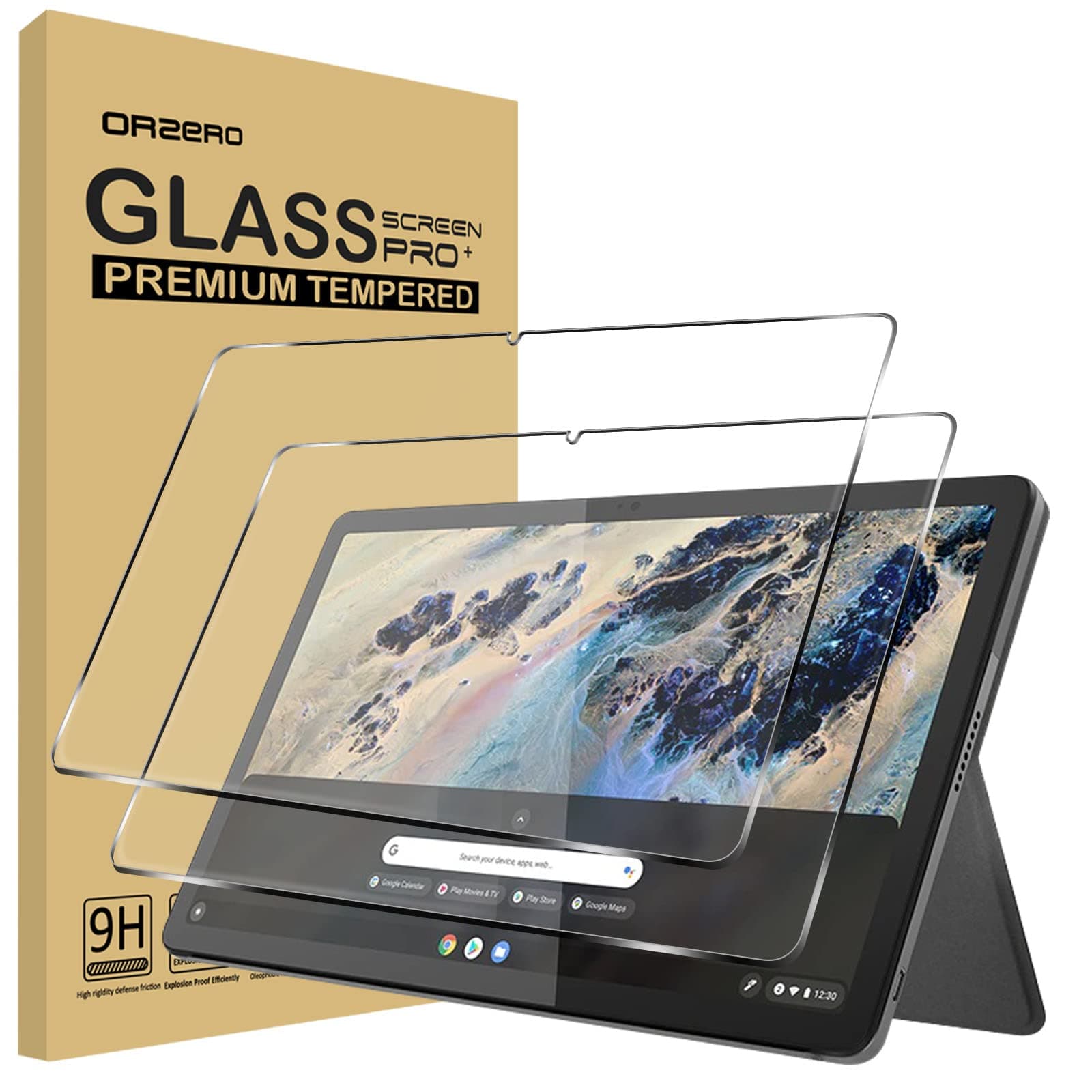 Orzero (2 Pack) Screen Protector Compatible for Lenovo IdeaPad Duet 3 Chromebook 11 inch (2022 Release), Tempered Glass 9 Hardness High Definition Anti-Scratch Bubble Free