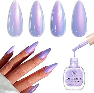 Blue Purple Violet Galaxy Quick Dry Complete Natural Super Lustrous Nail Enamel Polish,Professional for DIY Manicure and Pedicure at Home