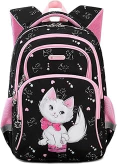 Backpack for Girls Boys School Bookbags Kindergarten Elementary Lightweight Waterproof Multifunctional Large Capacity for Backpack (16 inch cat Fun Prints)