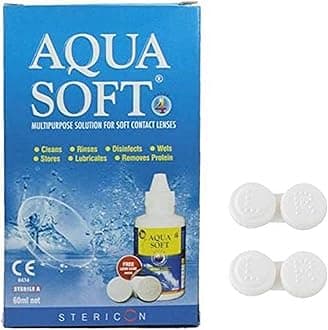 Aqua Soft Multipurpose Solution for Soft Lenses with 2 Leak Proof Lens Case Pack (60 ml)