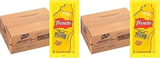 French's Classic Yellow Mustard Packets, 500 count - One 500 Count Individual Yellow Mustard Packets, Perfect Single-Serve Size for Delivery and Takeout Orders (Pack of 2)