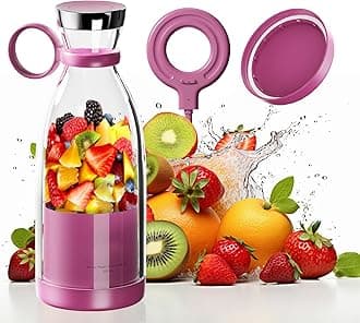 OTPEIRPortable Blender for Shakes and Smoothies with 11.83 Oz Travel Cup and Lid,Durable Stainless Steel Blades for Juice Blending Performance, Purple