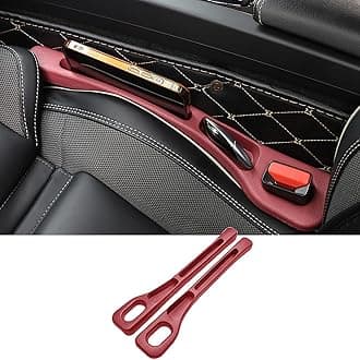 2Pcs Car Seat Gap Anti-leak Stopper Strip Side Seam Car Gap Filler Plug Filler Pad With Slot, Compatible with Renault Kadjar Captur/Kaptur,2-Red