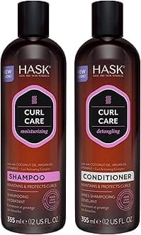 Curl Care Moisturizing Shampoo + Detangling Conditioner - 355Ml*2 | For Curly, Frizzy Hair Type | Free Of Sufates & Paraben