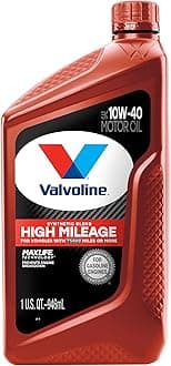 Valvoline High Mileage with MaxLife Technology 10W-40 Synthetic Blend Motor Oil 1 Quart