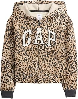 GAP Girls' Logo Hoodie Hooded Full Zip Sweatshirt