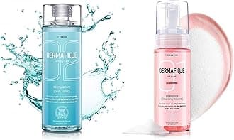Dermafique All Important Skin Toner, Aqua Marine, 150ml And Dermafique Ph Restore Cleansing Mousse, Pink, 150ml