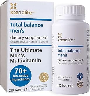 Xtendlife Total Balance Menâ€™s Multivitamin for Immune, Heart, Digestive & Cellular Health - Daily Support - 70+ Nutrients & Minerals - 30 Day Supply