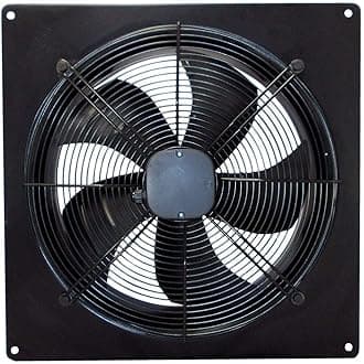 Powerstar Electricals Ltd Industrial Extractor Metal Axial Exhaust Ventilation Commercial Air Blower Fan 200mm / 8" (4 Pole) 1800m3/h