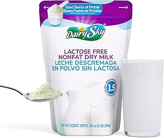 DairySky Lactose Free Milk Powder 16 Oz - Non GMO Fat Free Powdered Milk for Baking & Coffee, Kosher with Protein & Calcium, Great Substitute for Liquid Milk, RBST Hormone Free - 1 Pack