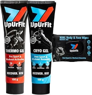 High Performance Gym Bundle (Thermo Gel, Cryo Gel & 3XL Body Wipes 10 Sheets) - Enables Recovery & Activation for Intense & Committed Workouts