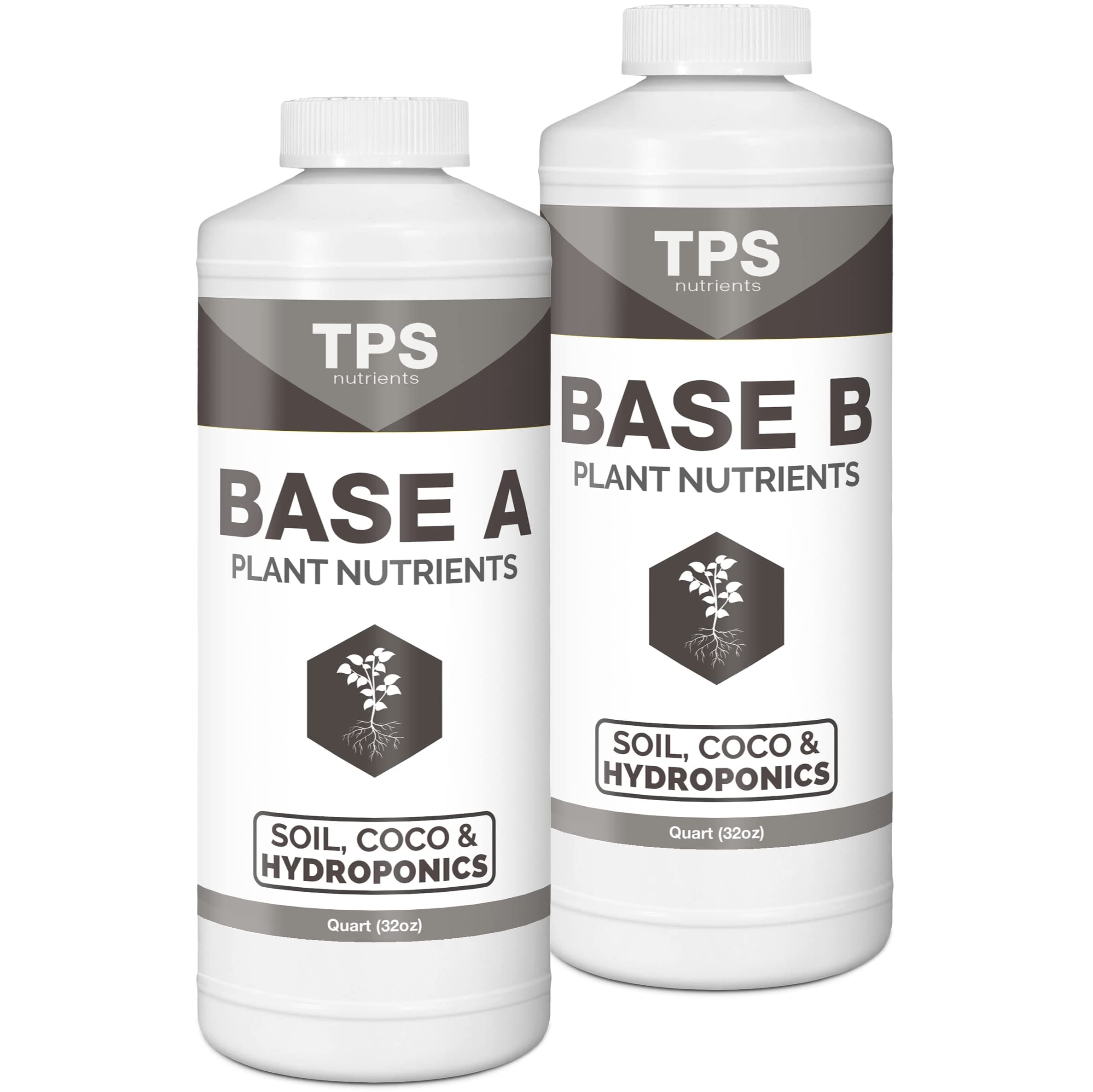 Base A+B Two Part Set Complete Plant Growing Nutrient Formula for All Plants, for Both Soil and Hydro, Quart Set (2 x 32 oz)