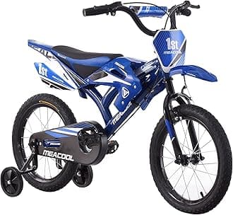16" Boys&Girls Kids Bicycle Moto Bike Dazzling Motorcycle Bike with Removable Stabilisers Wheels For Ages 3-6 Years Old