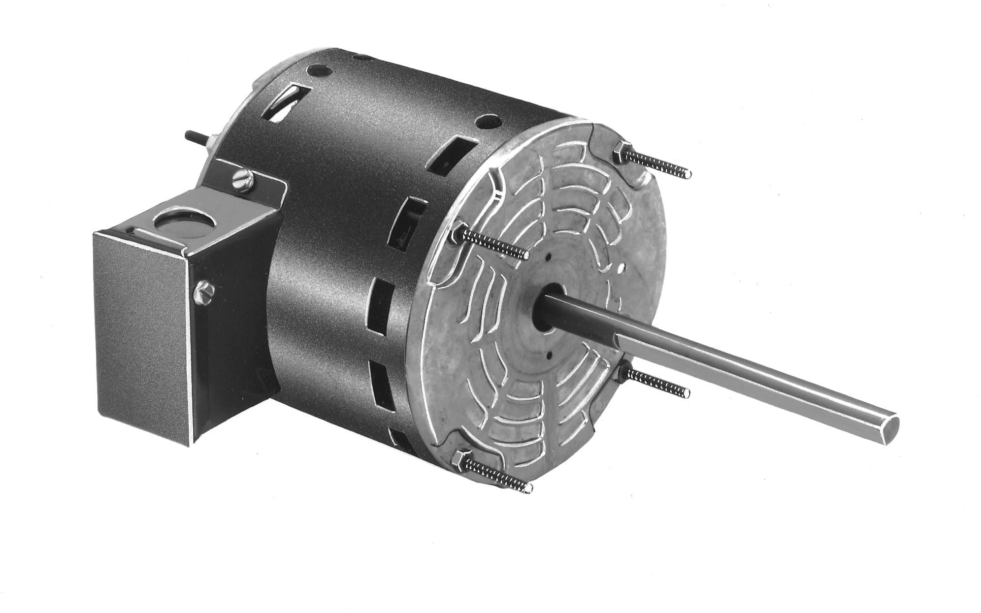 Fasco D960 5.6" Frame Open Ventilated Permanent Split Capacitor Condenser Fan Motor with Ball Bearing, 1/3HP, 825rpm, 460V, 60Hz, 1.3 amps