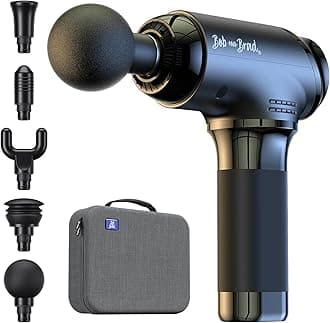 BOB AND BRAD T2 Massage Gun, Deep Tissue Percussion Muscle Massage Gun for Back and Neck, Upgraded 4000 mah Battery, HSA Handheld Electric Back Massager for Athletes Pain Relief FSA Eligible