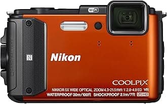 Nikon - Coolpix AW130 16.0-Megapixel Waterproof Digital Camera - Orange