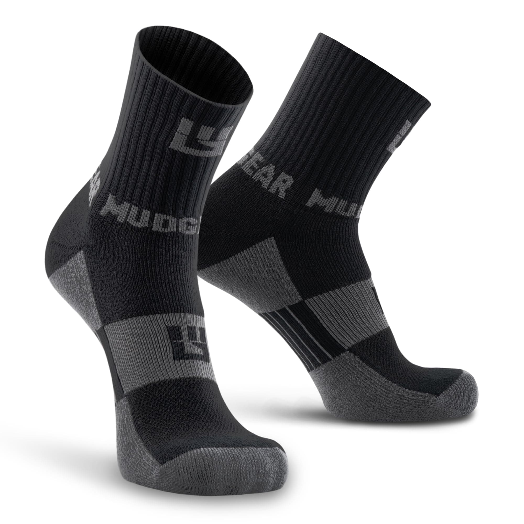 Crew Length Trail Running Socks, Quick-Drying Mid-Calf Socks with Arch Support, Sweat-Resistant, Breathable Athletic Socks