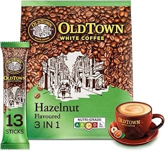 Old Town White Coffee Stick Hazelnut 35gx15 Pieces
