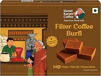 Filter Coffee Burfi – 125grams | No Maida or Preservatives | Made with Filter Coffee & Khoa | Authentic Homemade Recipe | Perfect for Gifting & Festive Celebration
