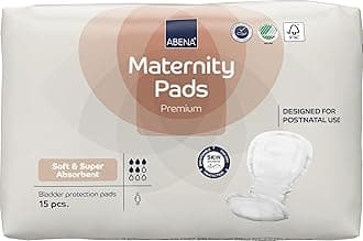ABENA Premium MaternityPads, Postpartum Essentials, Eco-Labelled Maternity Pads After Birth, Extra Protection, Breathable and Skin Friendly Incontinence Pads Women, Sustainable Maternity Pads - 15PK