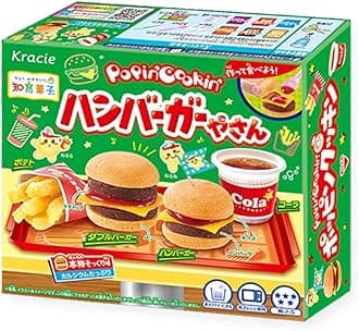 Kracie Popin' Cookin Cooking Japanese DIY Kids Favourite DIY Candy Kit Gift Idea Party Activities (Hamburger DIY Candy Kit 22g)