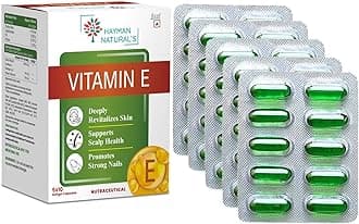 Hayman Natural's Vitamin E For Healthy Skin, Hair & Eyes, Antioxidant Support, Naturally Nourished Skin & Hair For Men & Women - (50 capsules)