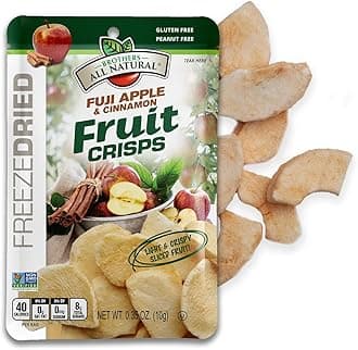 Brothers All Natural Freeze Dried Fruit Crisps, Fuji Apple & Cinnamon, 0.35 Oz (Pack of 24), Made with 100% Fruit, Gluten Free, Soy Free, Vegan, Healthy Snack, Lunch Box Ready